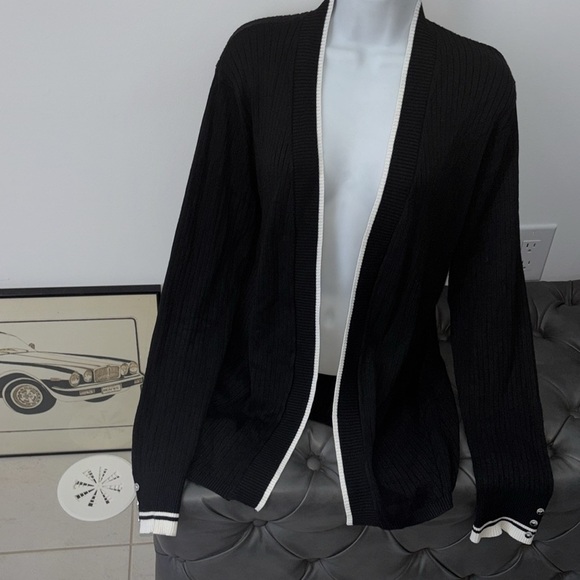 89th + Madison luxury open cardigan Sz Large - Picture 4 of 12